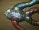 Link to Metallic Blue and Silver Fish w/ Dots